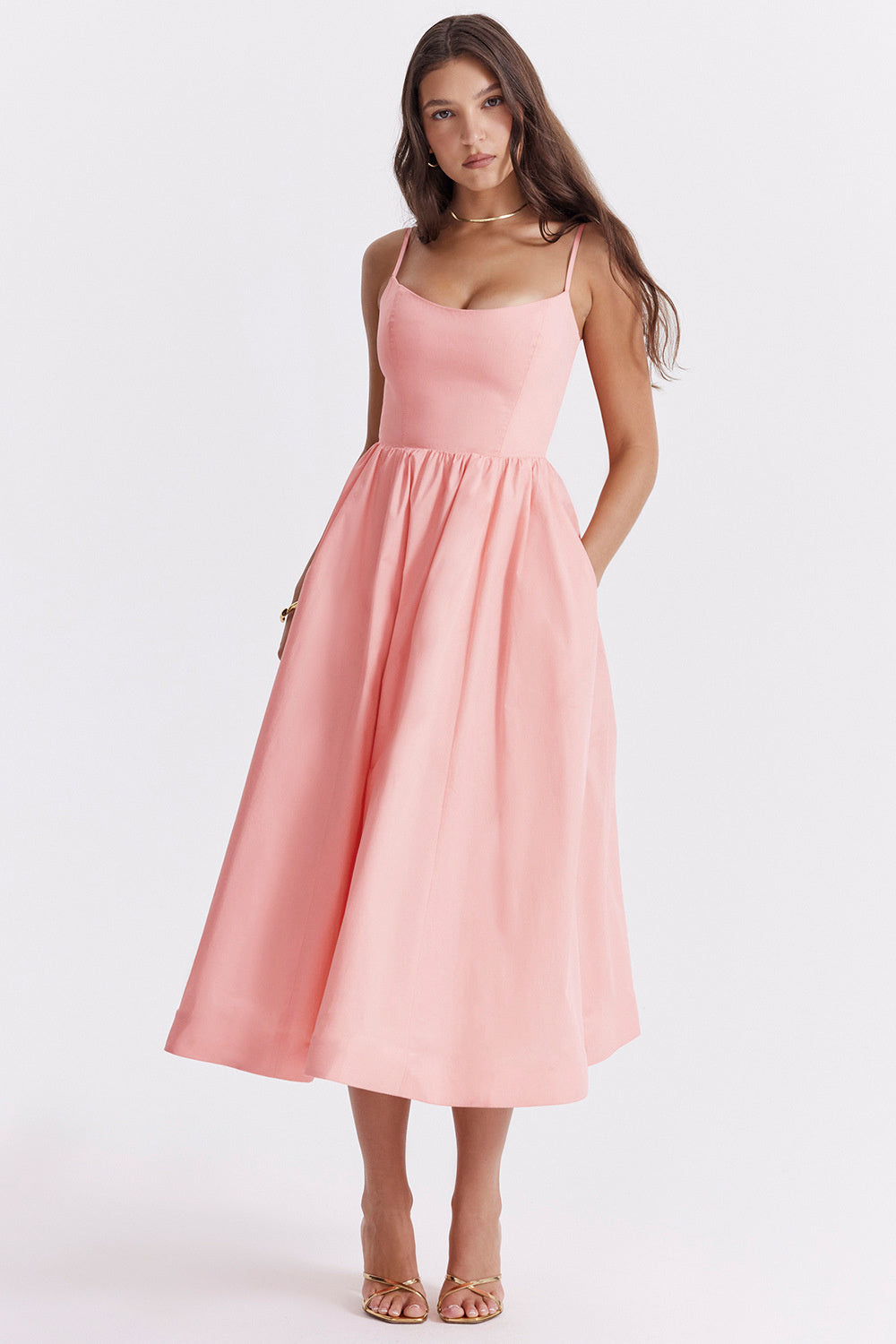 Valerie A-line Loose Midi Dress