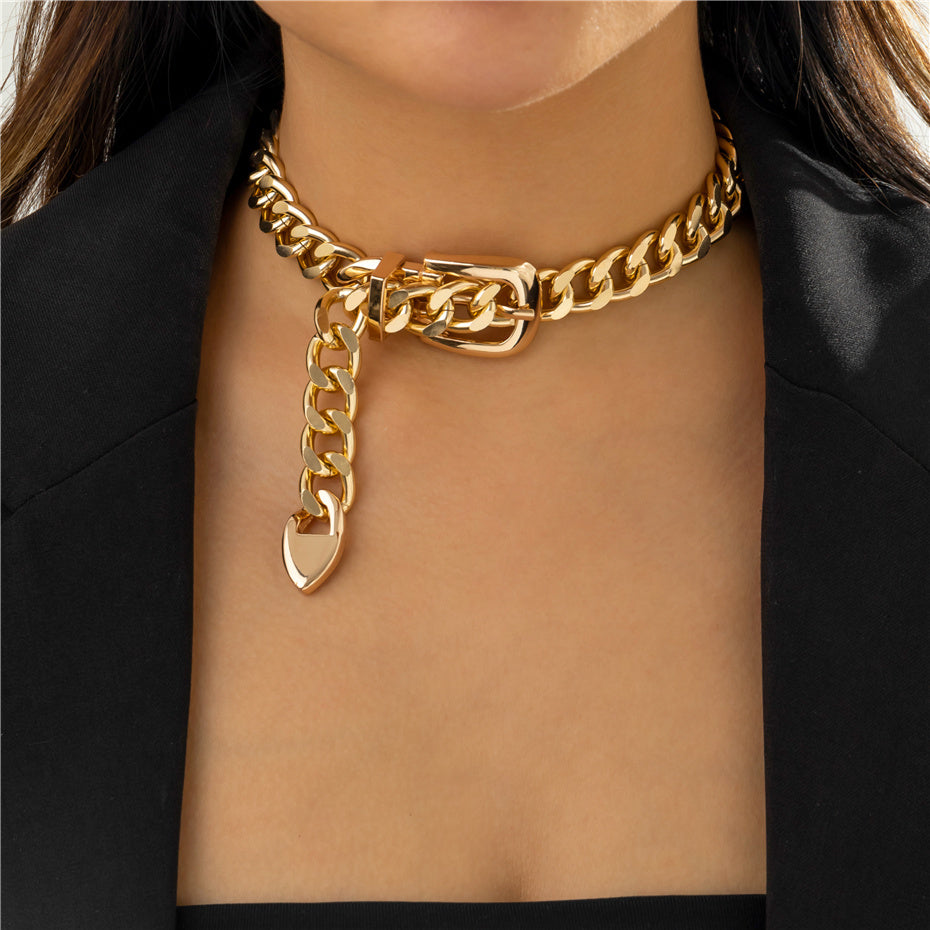 Sylvia Metal Belt Choker Necklace