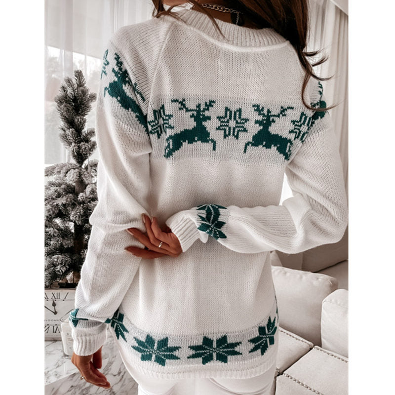 Debbie Knitted O-neck Loose Women Sweater