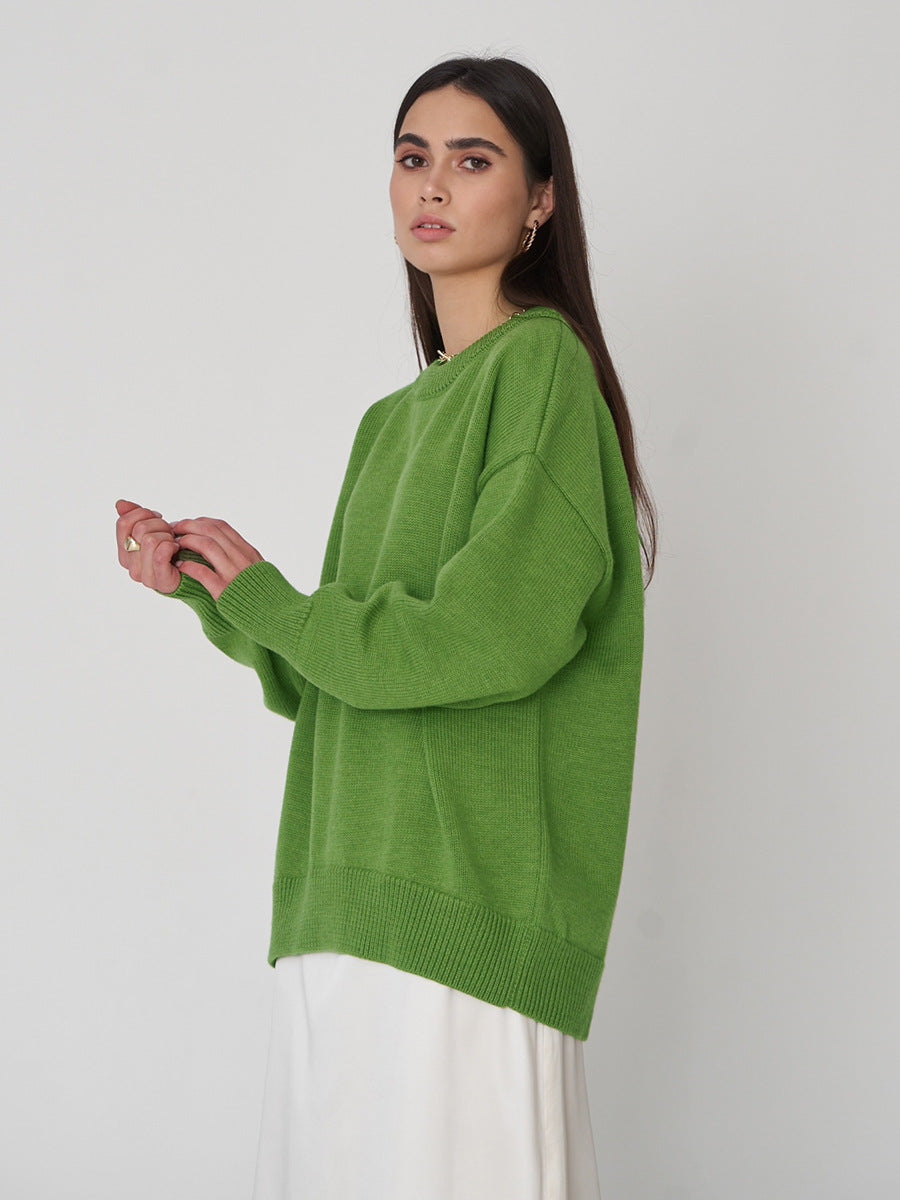 Janice O Neck Oversized Casual Women Sweater