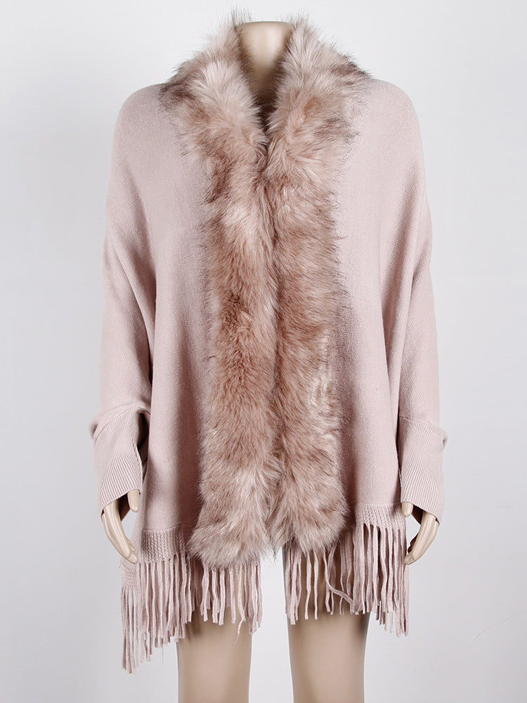 Molly Fur Collar Bohemian Oversized Women Cardigan