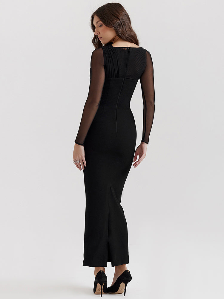 Alison Hollow Out Bodycon Sexy Maxi Dress