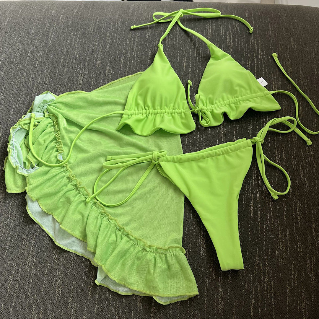 Irma Sexy Halter Ruffled Bikini