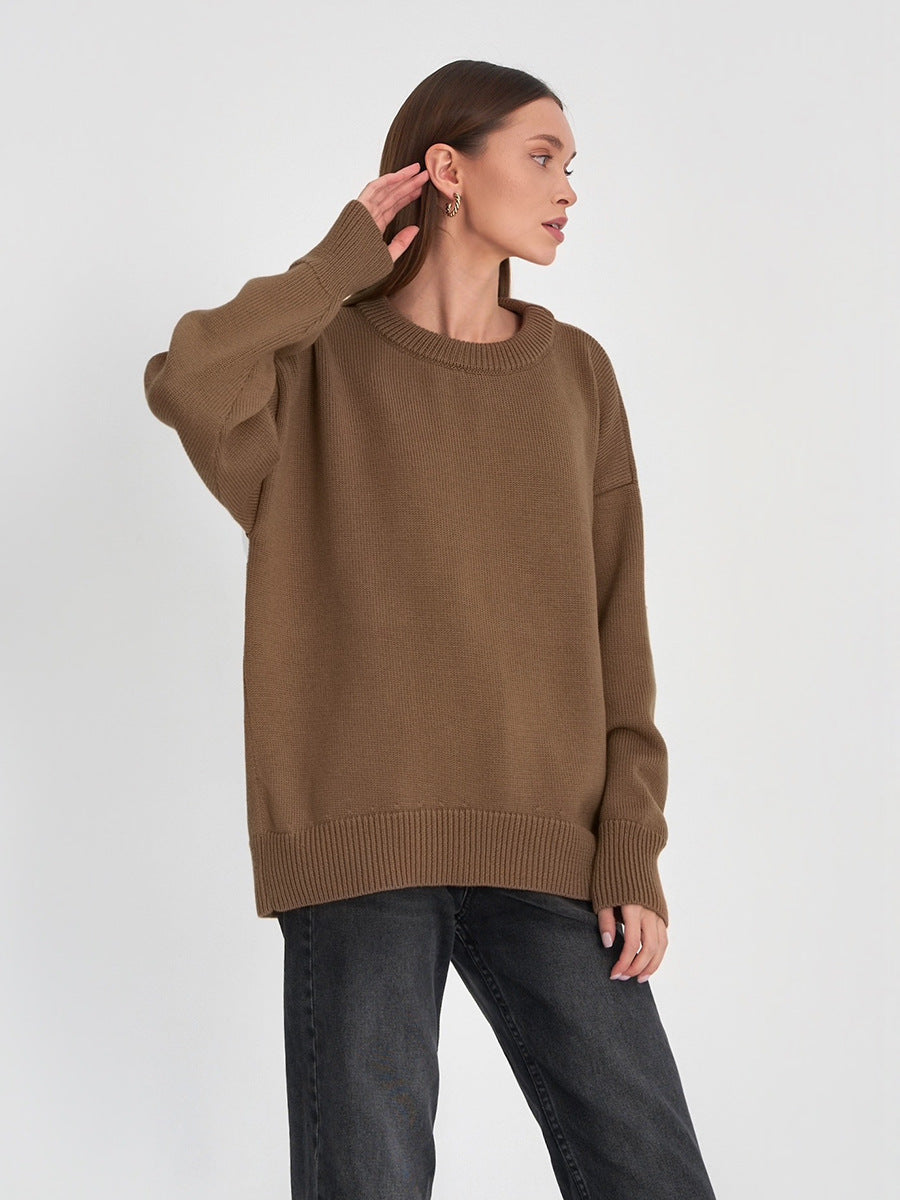 Janice O Neck Oversized Casual Women Sweater