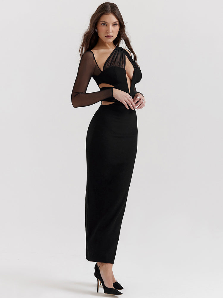 Alison Hollow Out Bodycon Sexy Maxi Dress