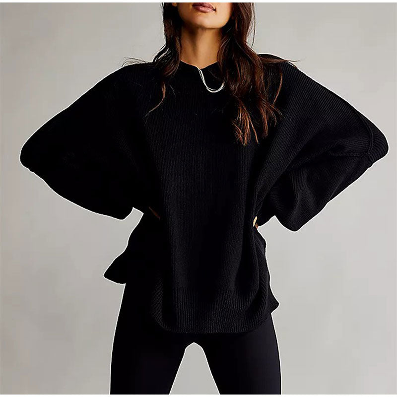 Ella Oversized Slit Knit Women Sweater