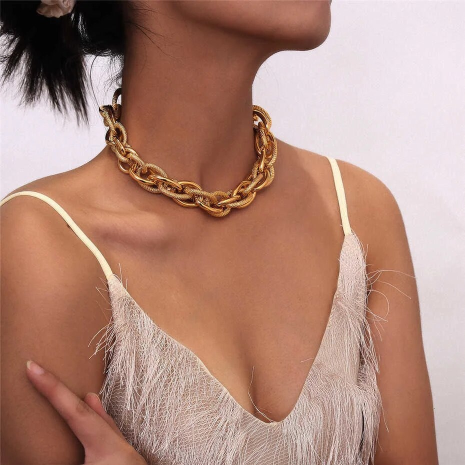 Aimee Punk Lock Choker Necklace