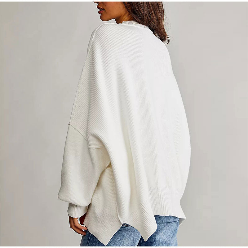 Ella Oversized Slit Knit Women Sweater