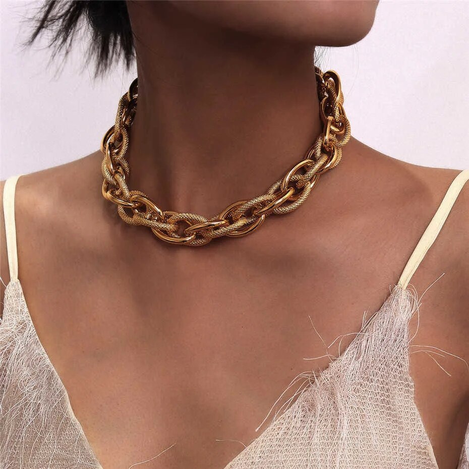 Aimee Punk Lock Choker Necklace