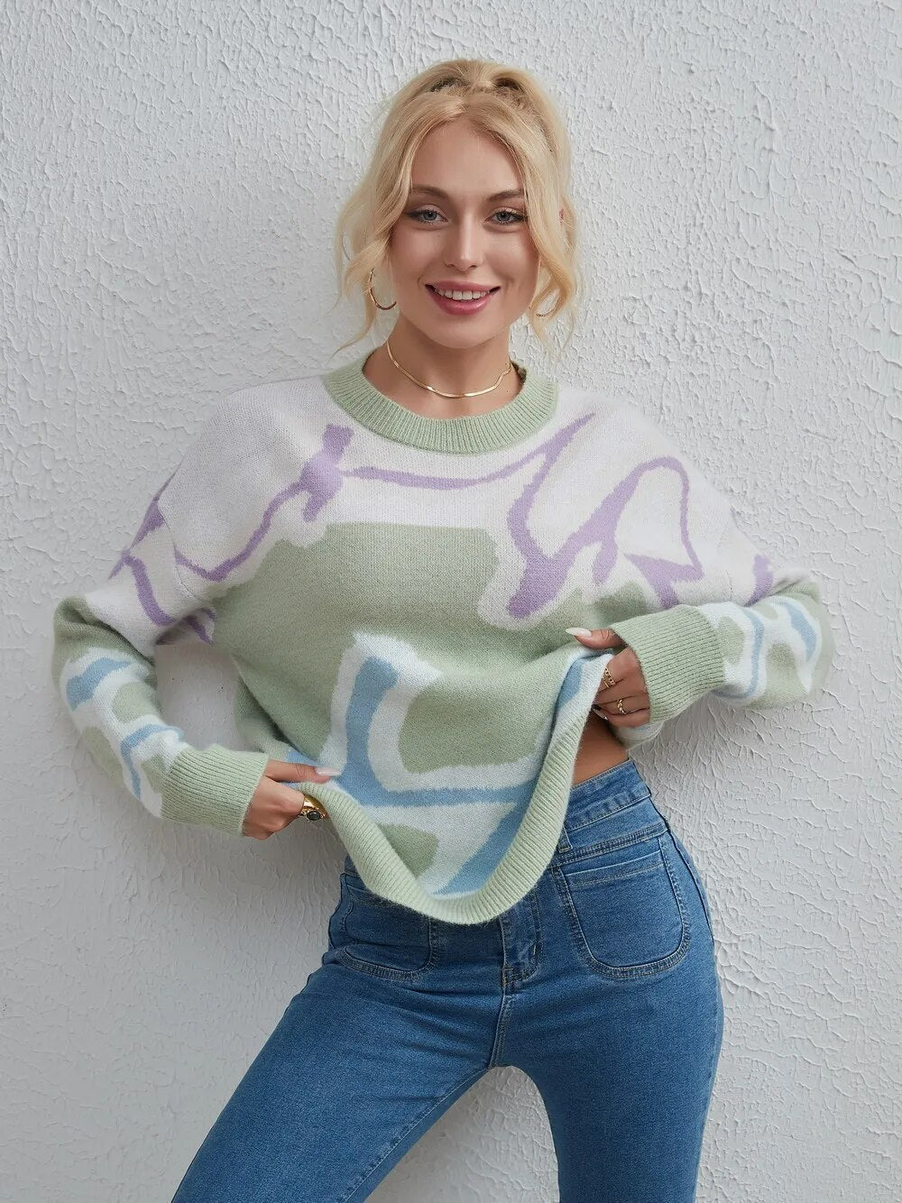 Ashley Oversize Knitted Women Sweater