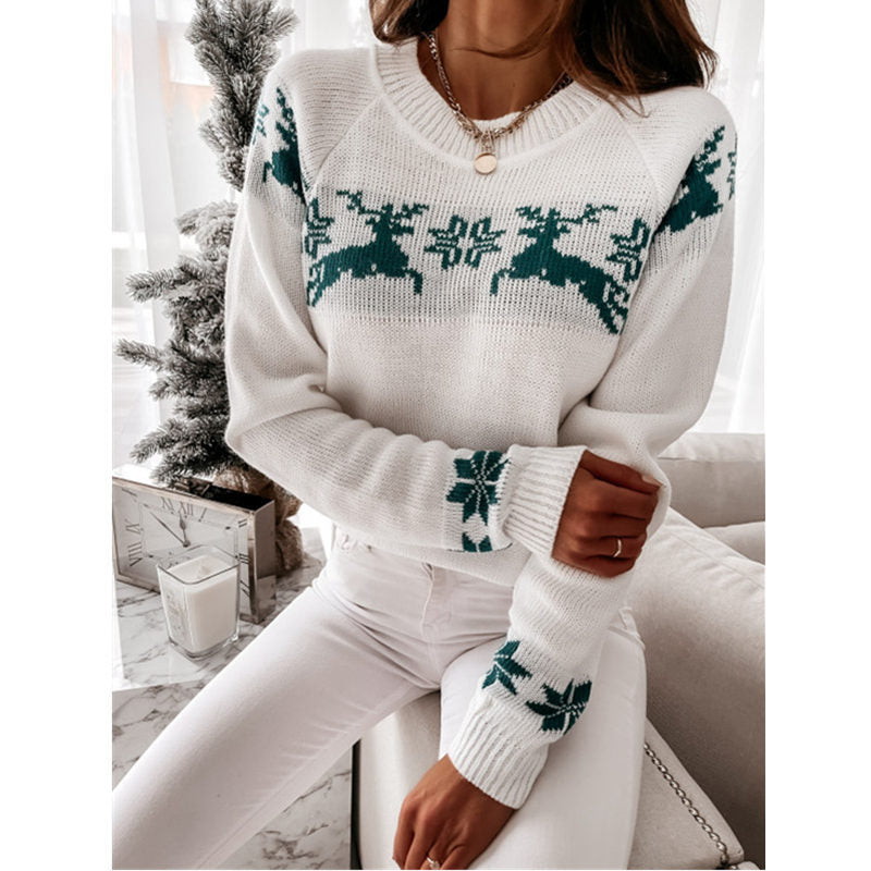 Debbie Knitted O-neck Loose Women Sweater