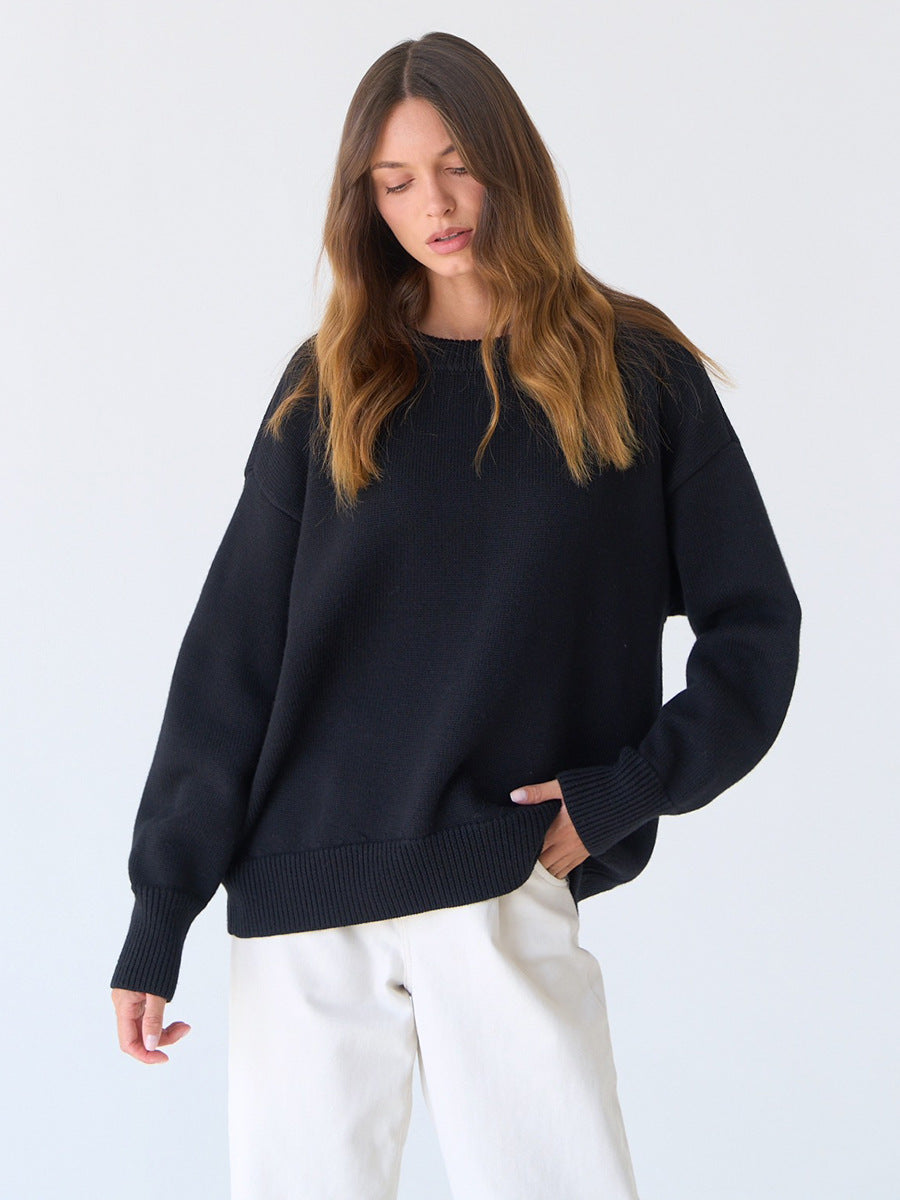 Janice O Neck Oversized Casual Women Sweater