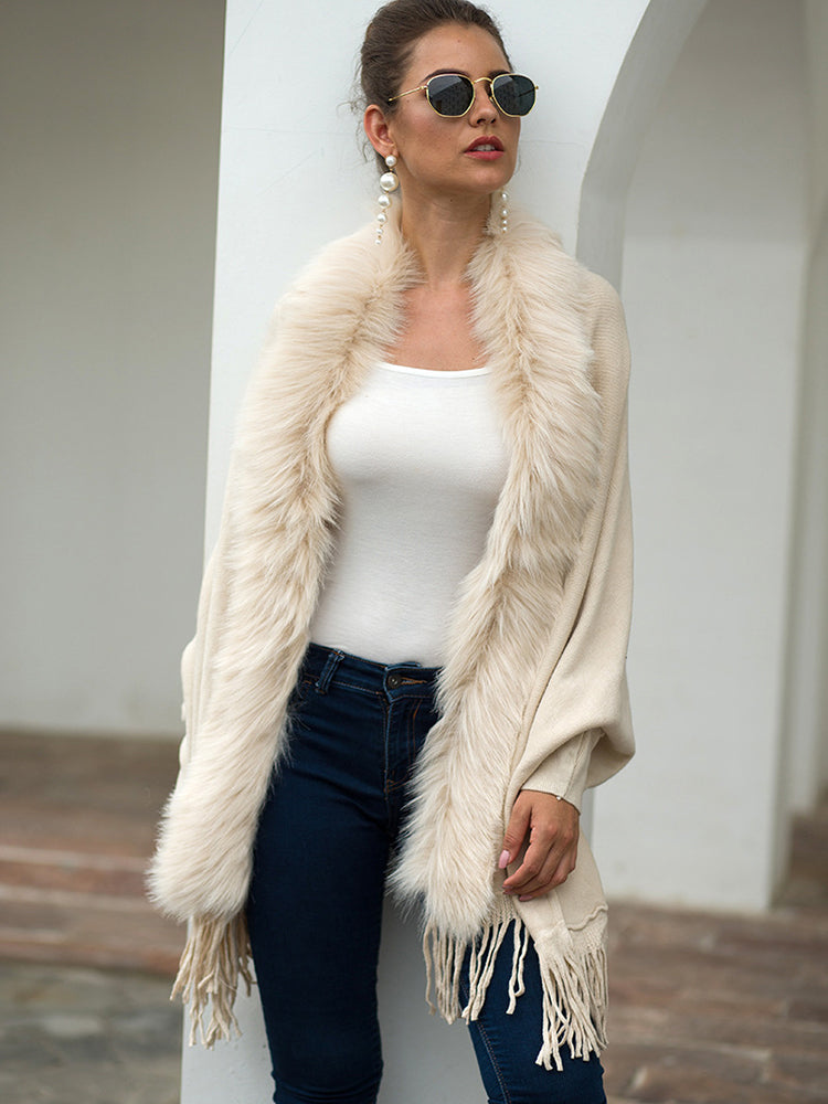 Molly Fur Collar Bohemian Oversized Women Cardigan