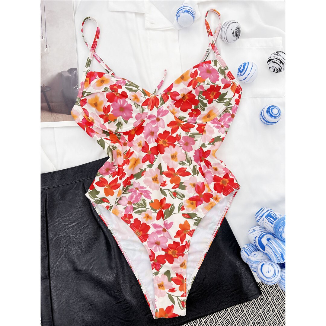 Veronica Floral Printed Underwired Monokini