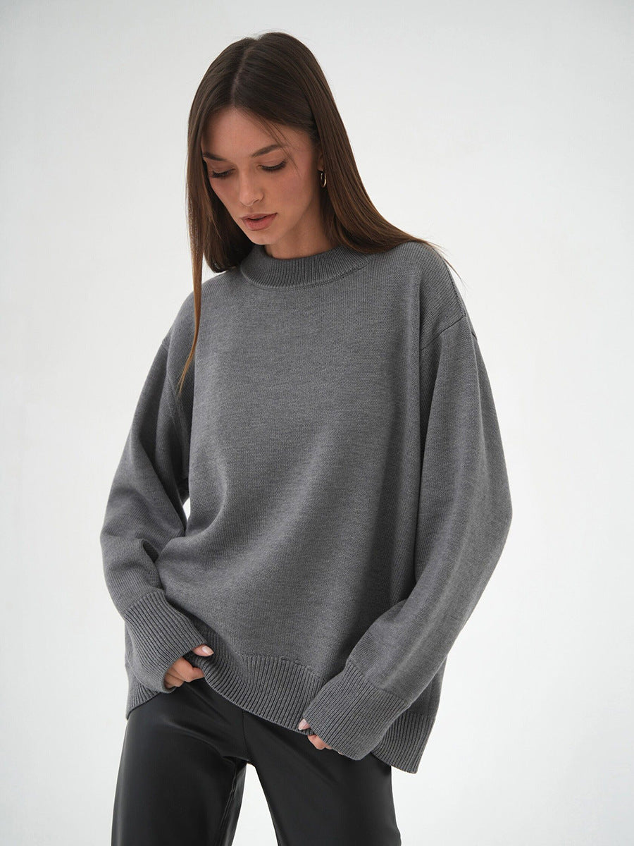 Janice O Neck Oversized Casual Women Sweater