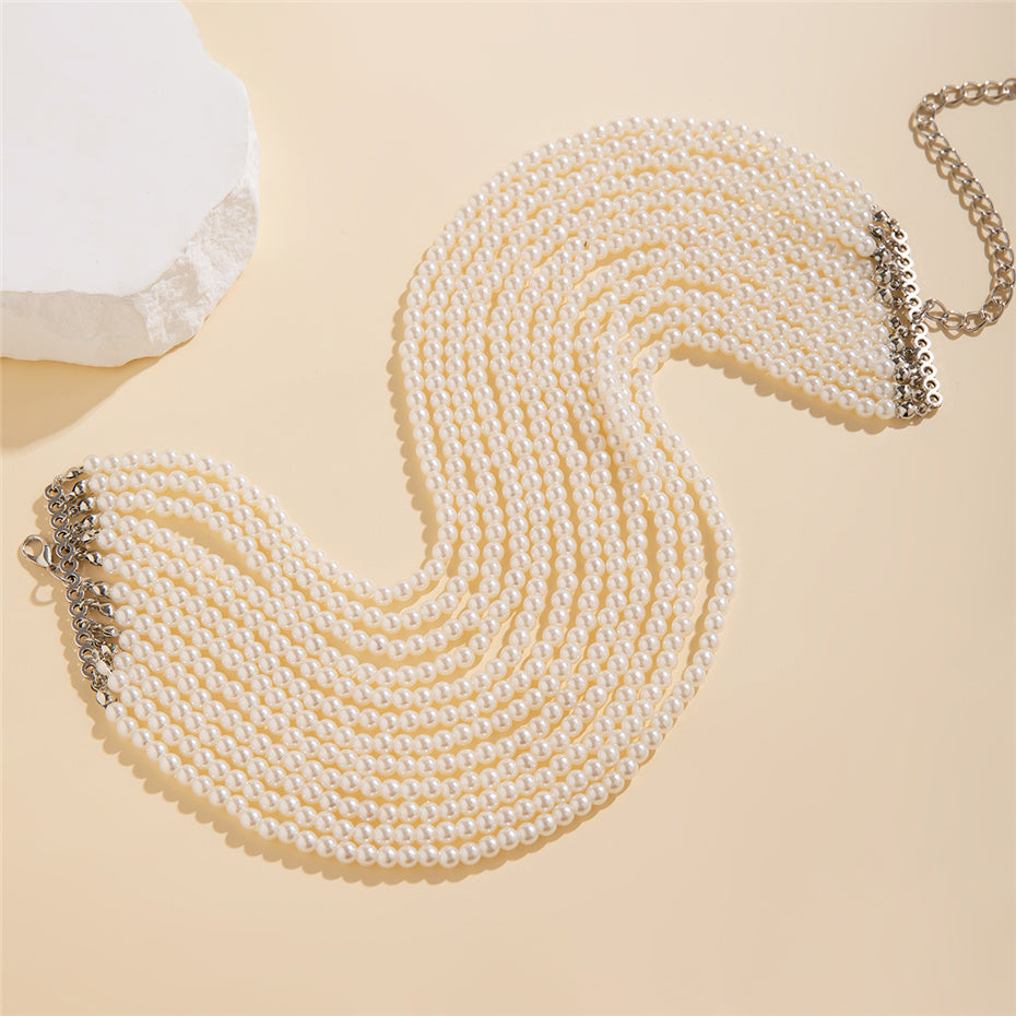 Karen Pearl Chunky Beads Chain Necklace