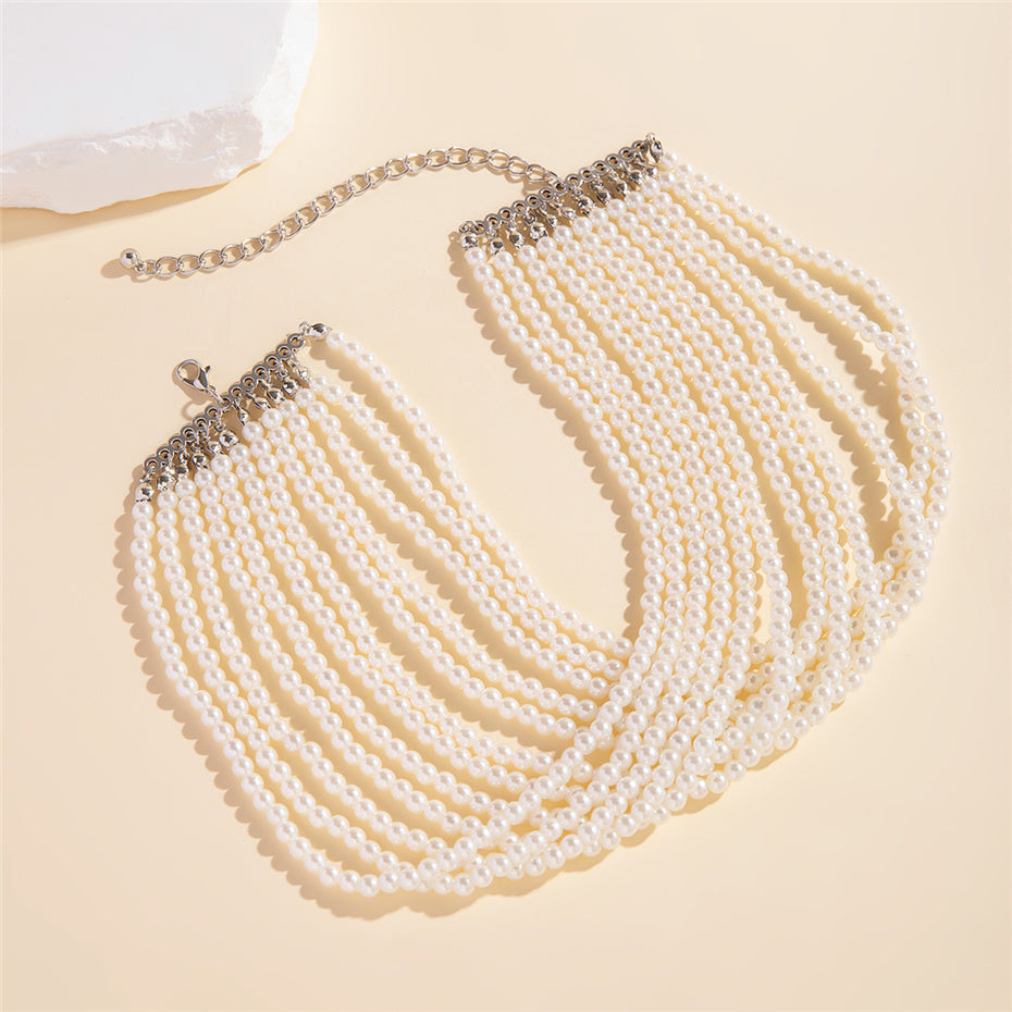 Karen Pearl Chunky Beads Chain Necklace