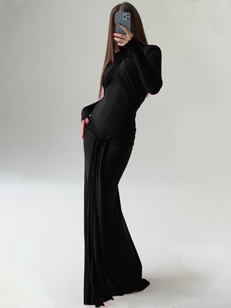 Connie Long Sleeve Bandage Maxi Dress