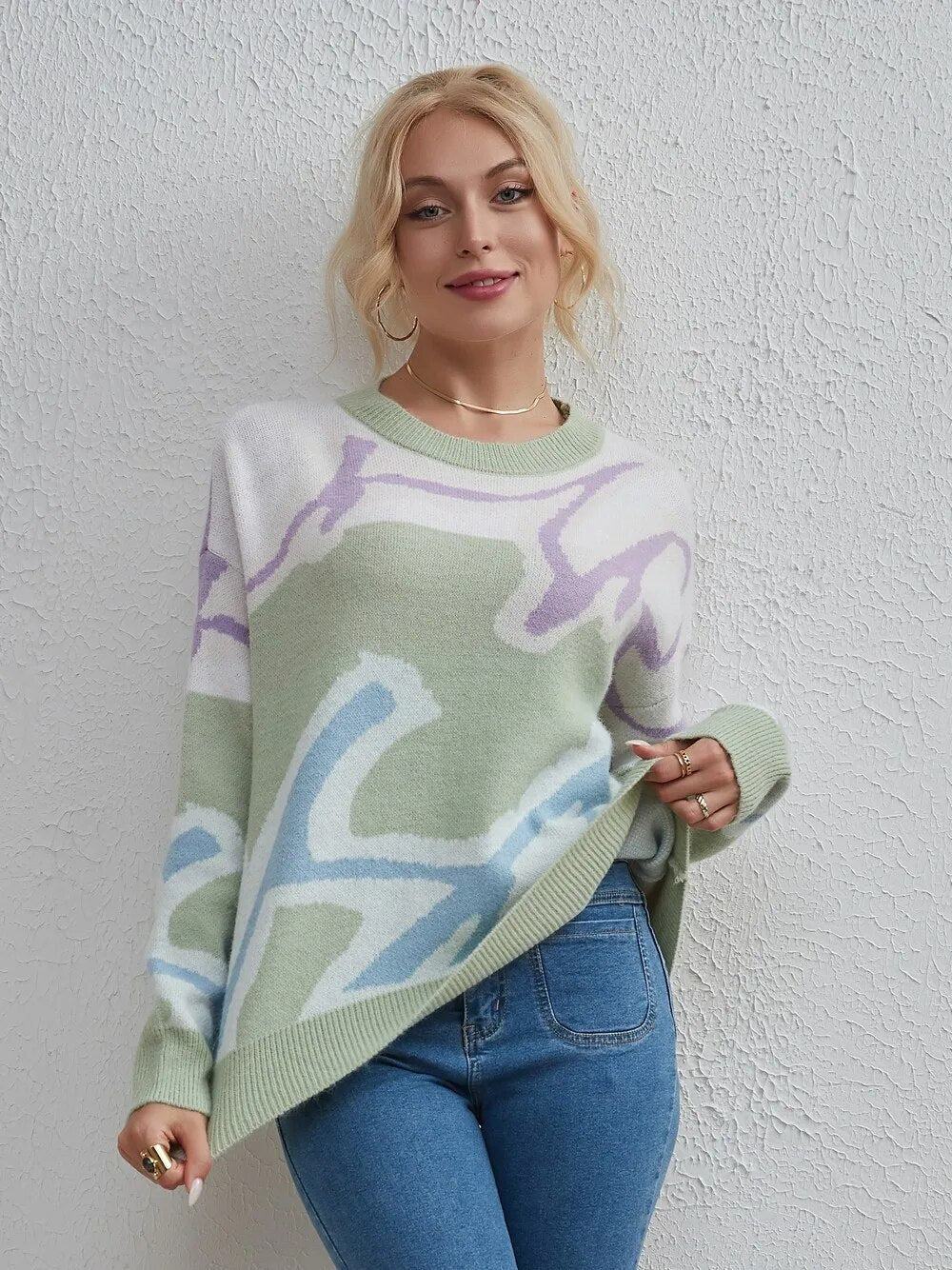 Ashley Oversize Knitted Women Sweater