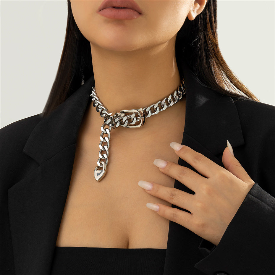 Sylvia Metal Belt Choker Necklace