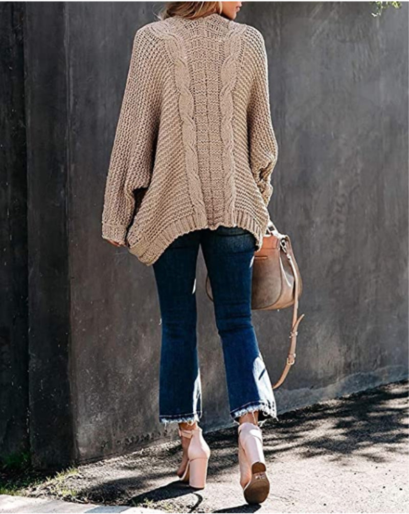 Paris Oversize Sleeve Boho Knitted Women Sweater