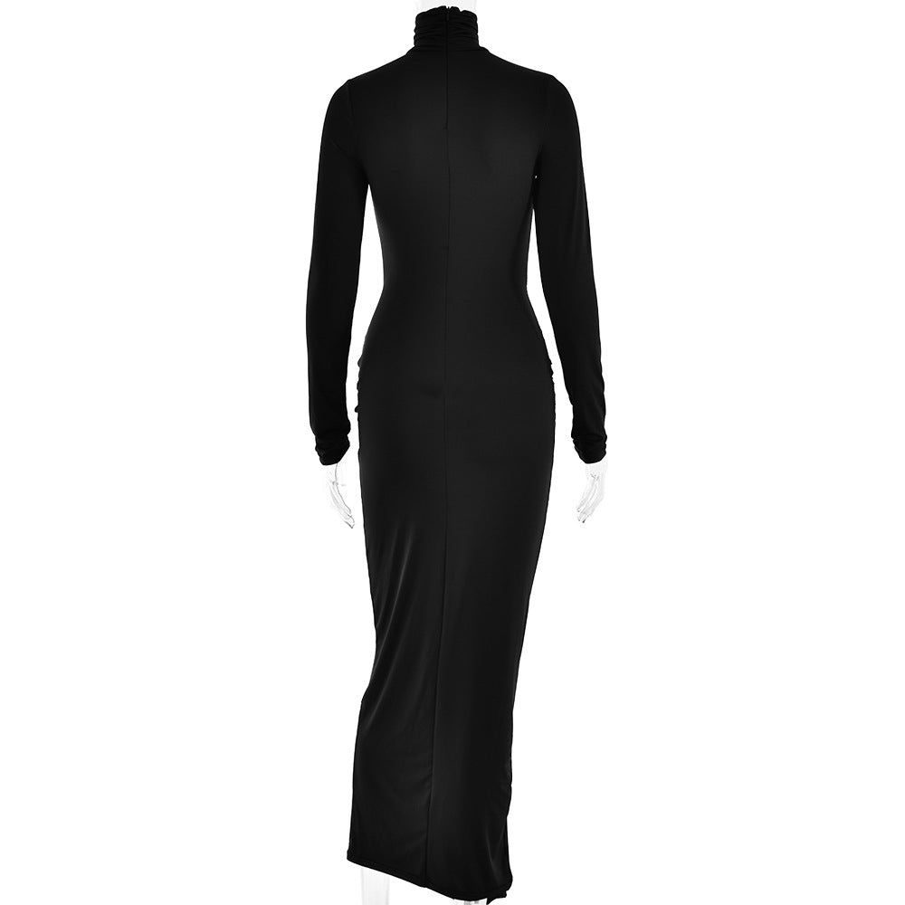 Gloria Turtleneck Long Sleeve Maxi Dress