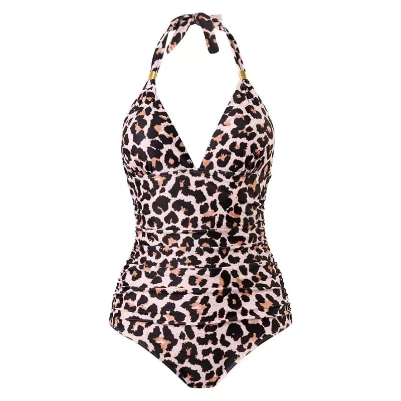 Laurie Plus Size Halter Hot Monokini