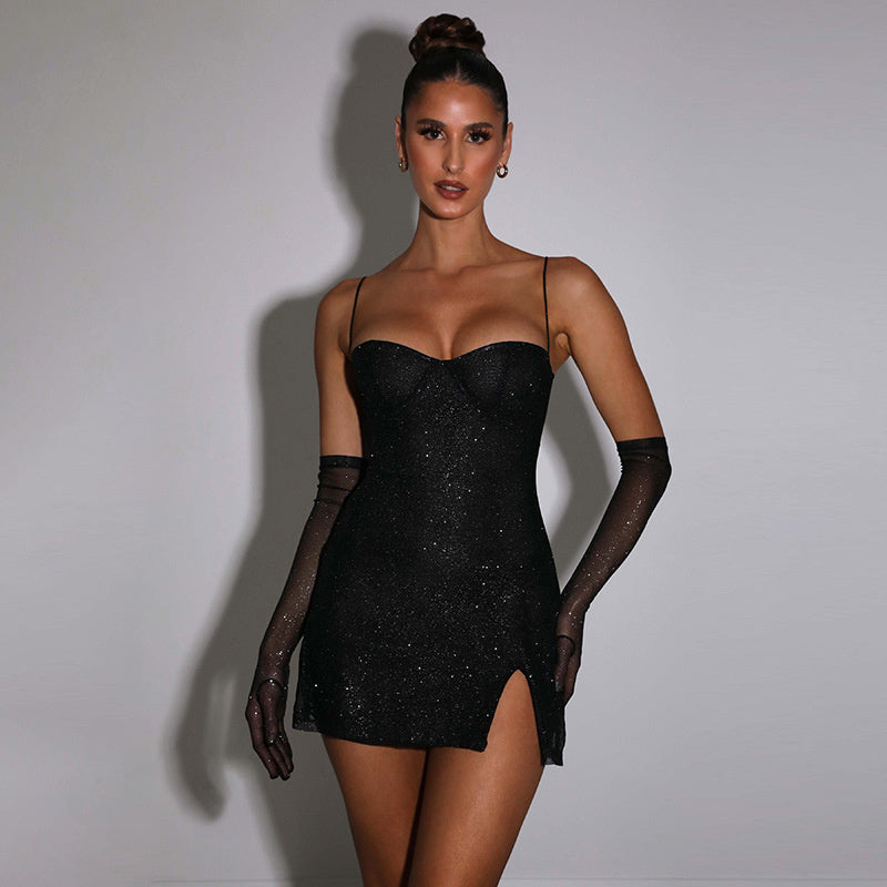 Nicole Glitter Sexy Mini Dress