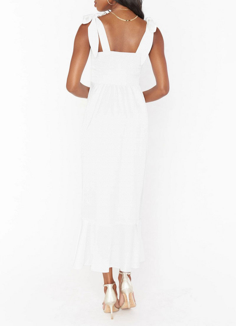 Alexa A Line Spaghetti Strap Maxi Dress