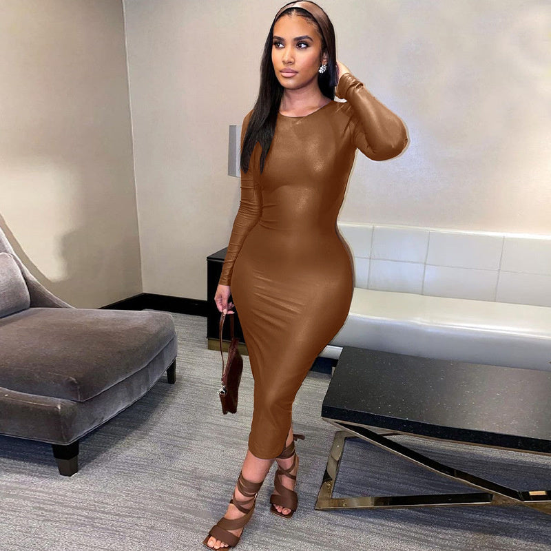 Jill Full Sleeve Bodycon Midi Dress