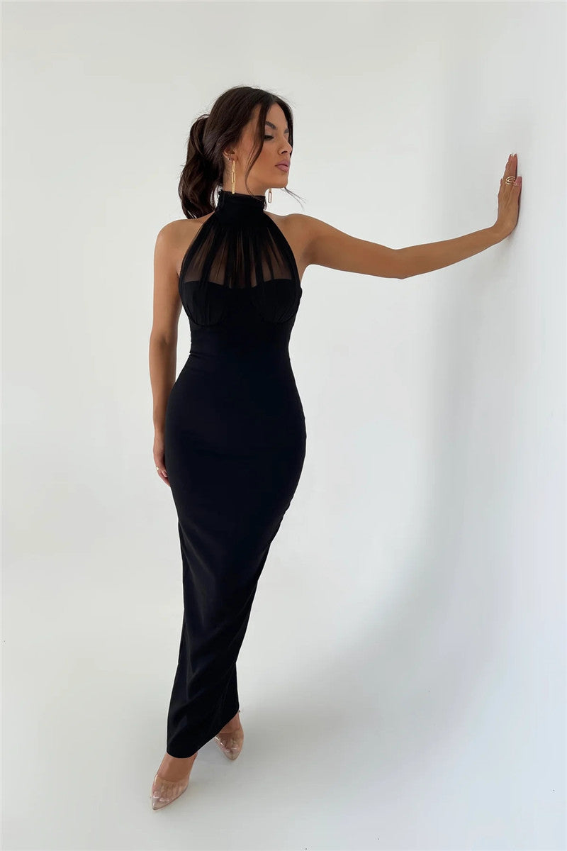 Irma Black Sleeveless Maxi Dress