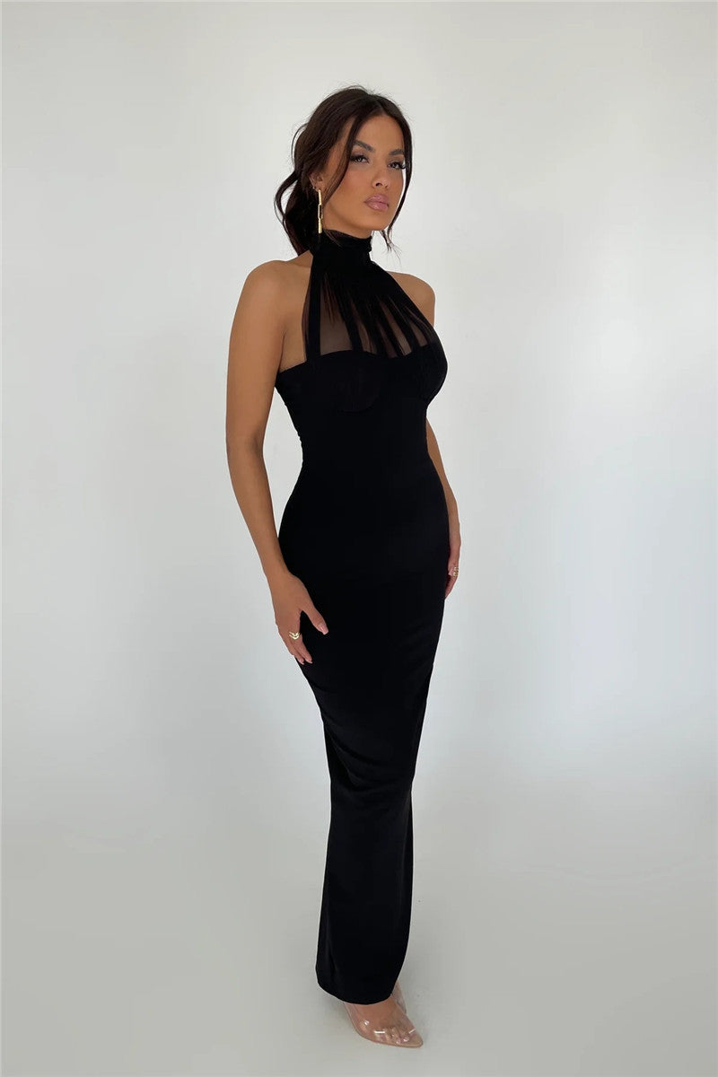 Irma Black Sleeveless Maxi Dress