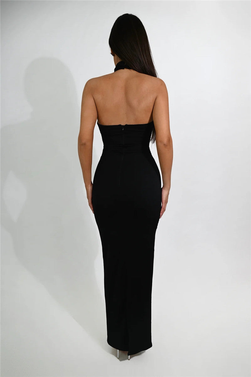 Irma Black Sleeveless Maxi Dress