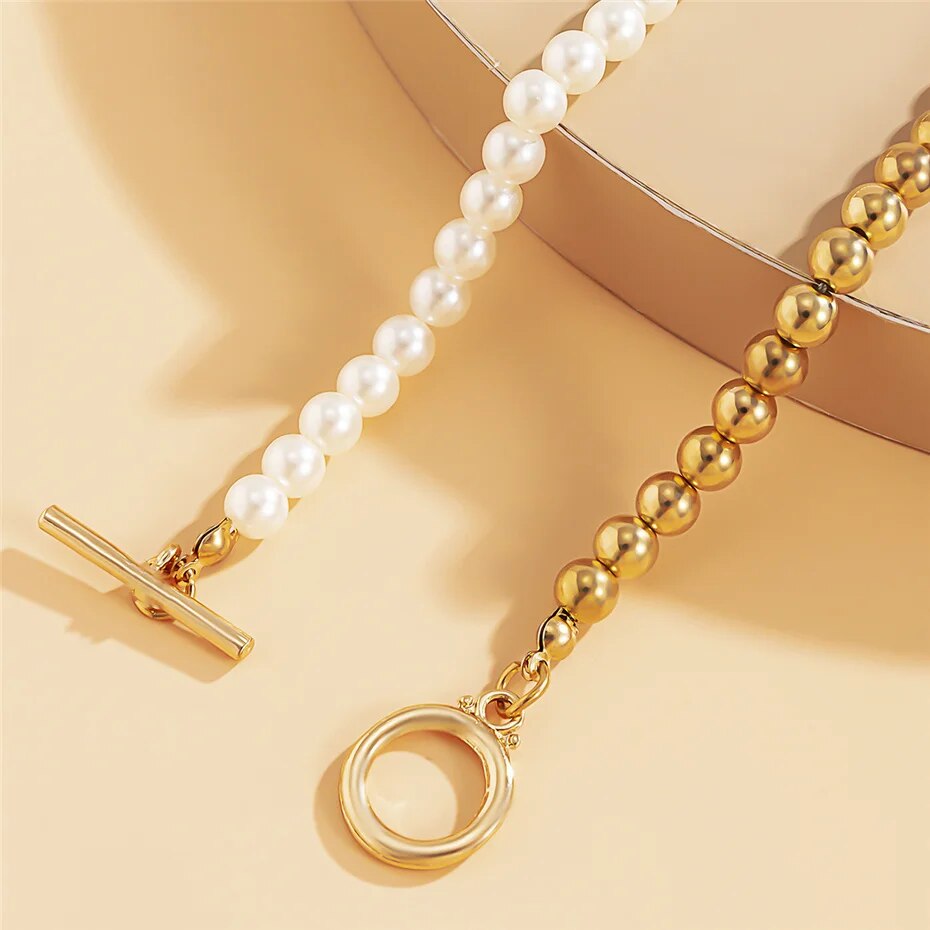 Nicole Pearl Chain Necklace