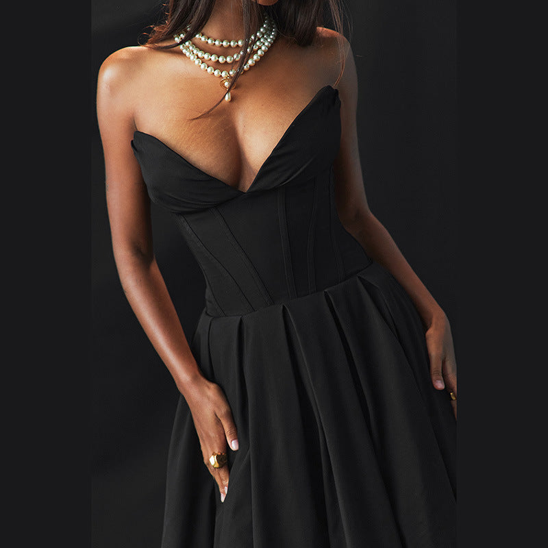 Emily Spaghetti Strap Backless Maxi Dress