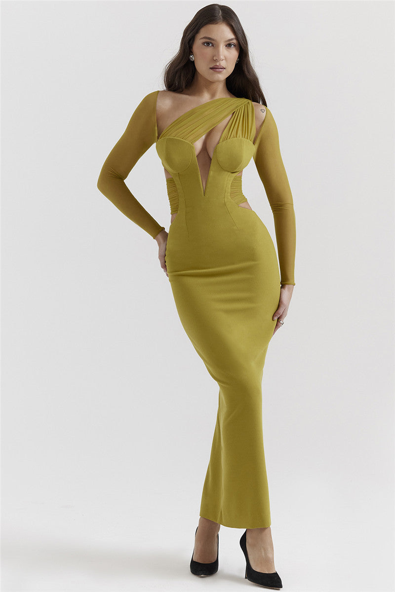 Alison Hollow Out Bodycon Sexy Maxi Dress