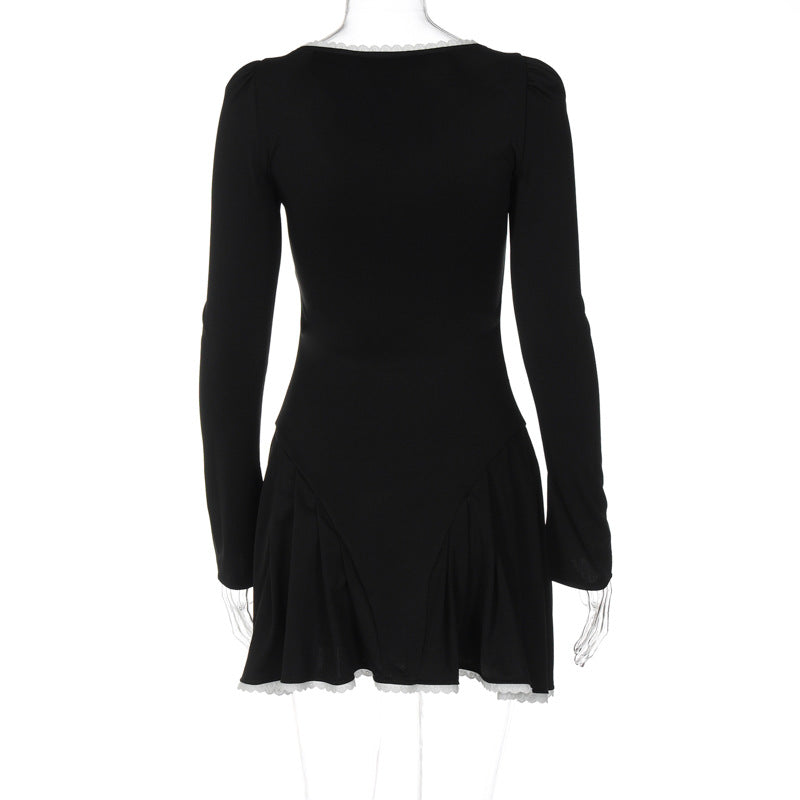 Hannah Lace Bandage Puff Sleeve Mini Dress