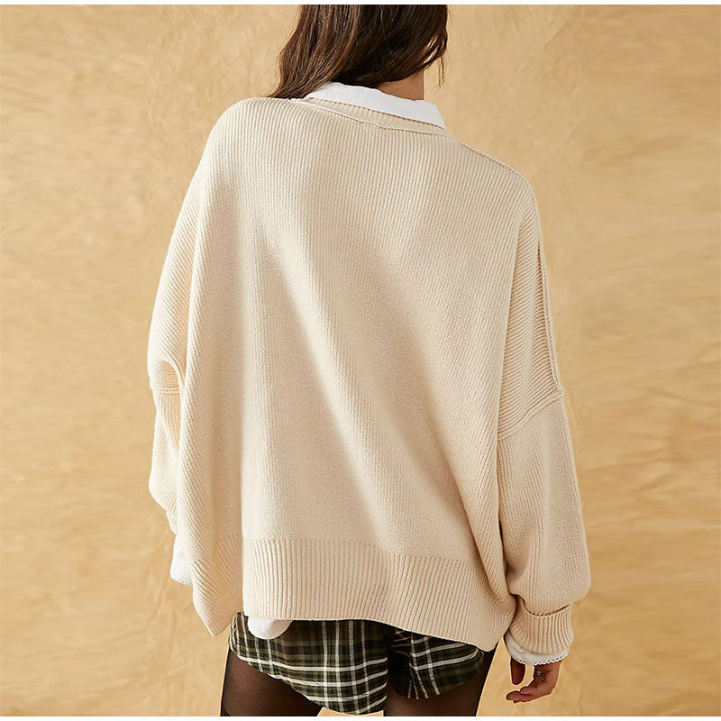 Ella Oversized Slit Knit Women Sweater