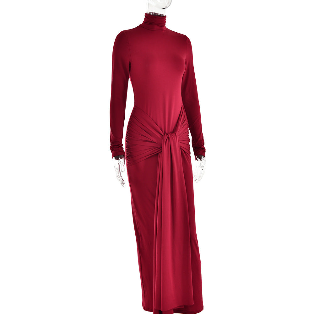 Gloria Turtleneck Long Sleeve Maxi Dress