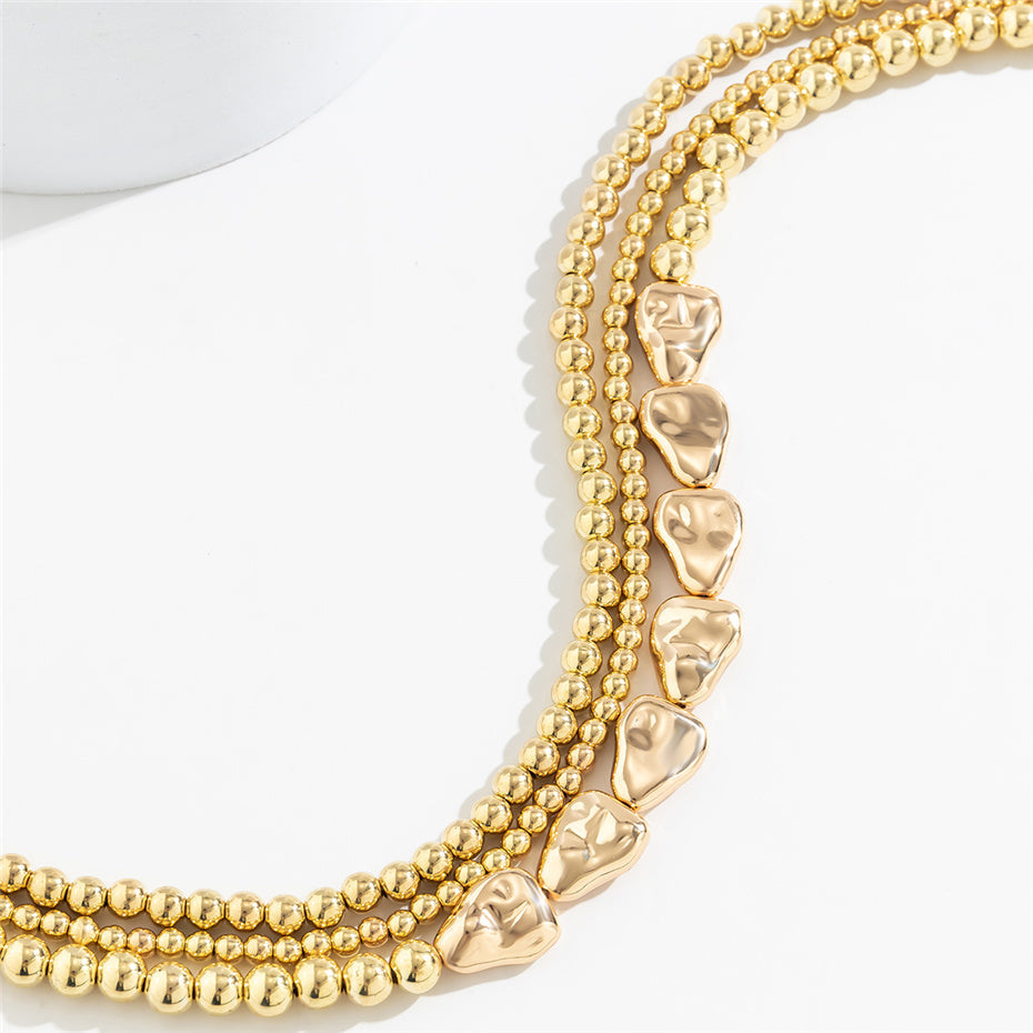 Carmen Vintage Multilayer Ball Chain Necklace