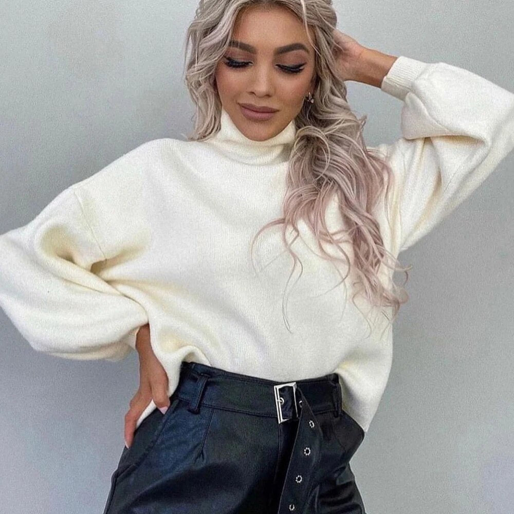 Carmen Long Sleeve Solid Women Sweater