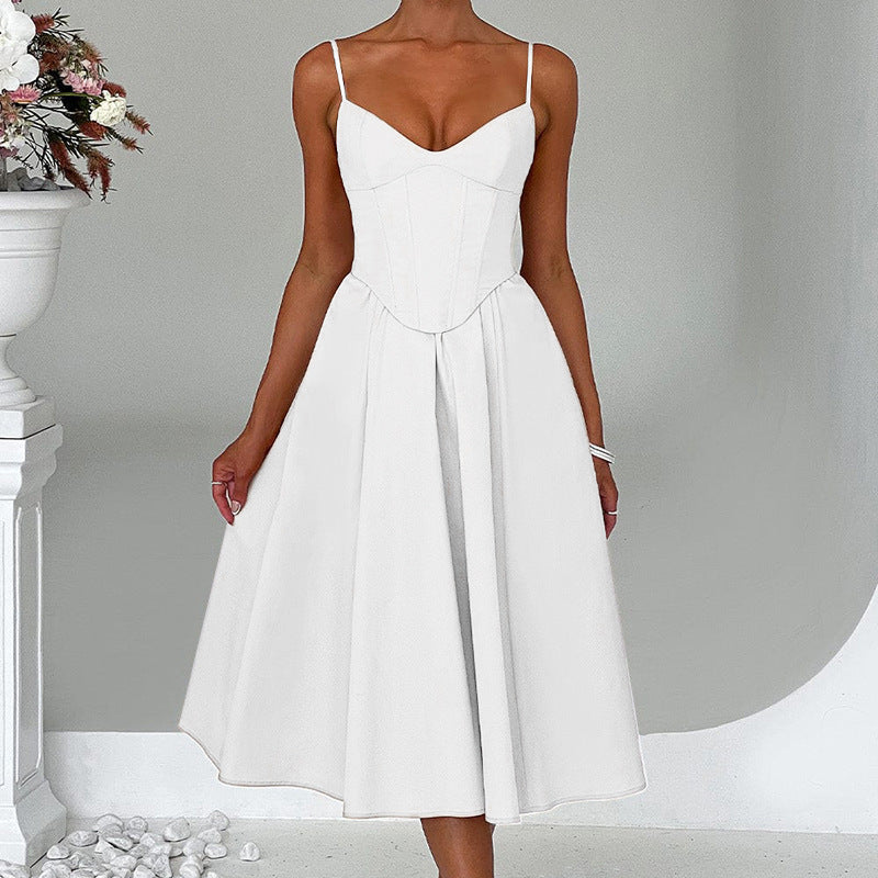 Sandy Backless Loose Sexy Midi Dress