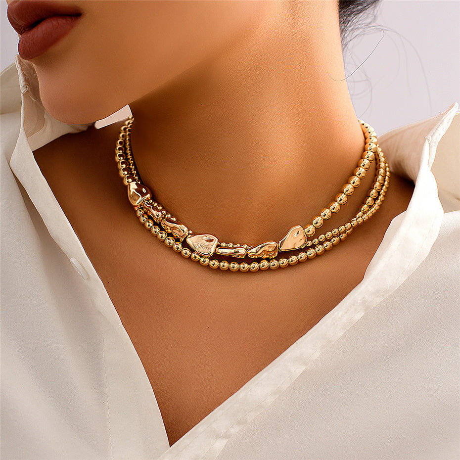 Carmen Vintage Multilayer Ball Chain Necklace