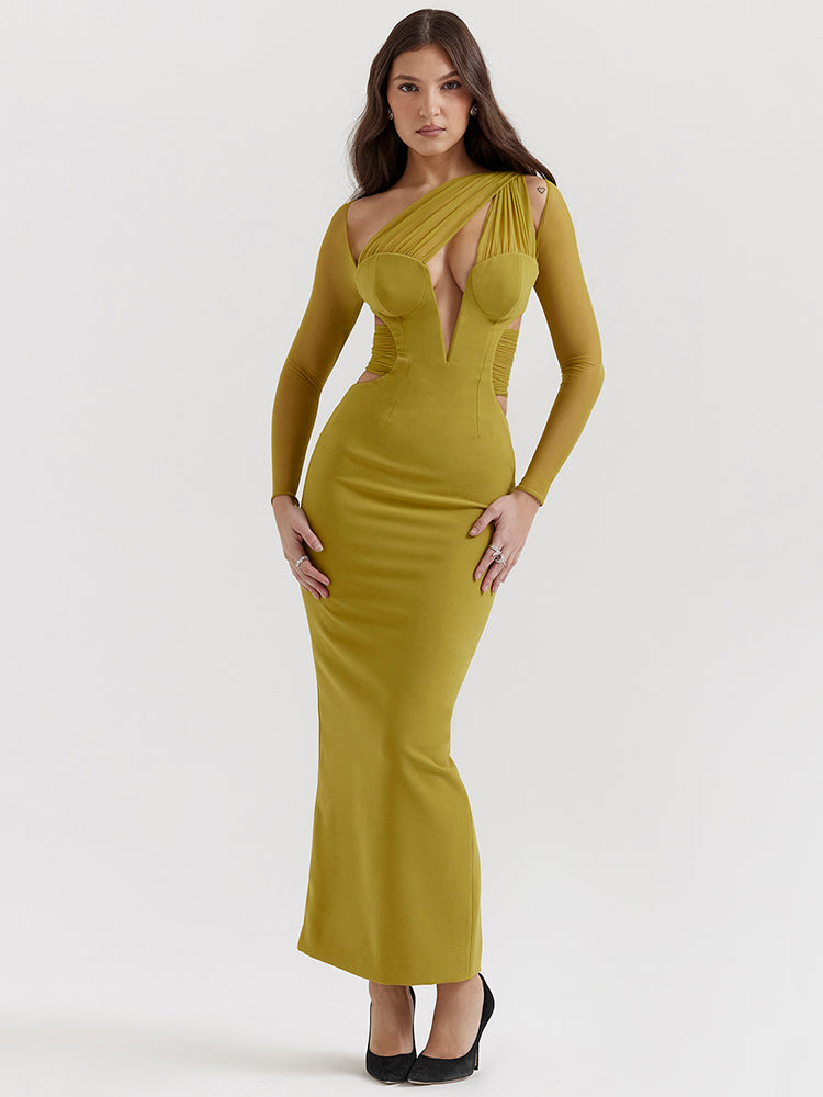 Alison Hollow Out Bodycon Sexy Maxi Dress