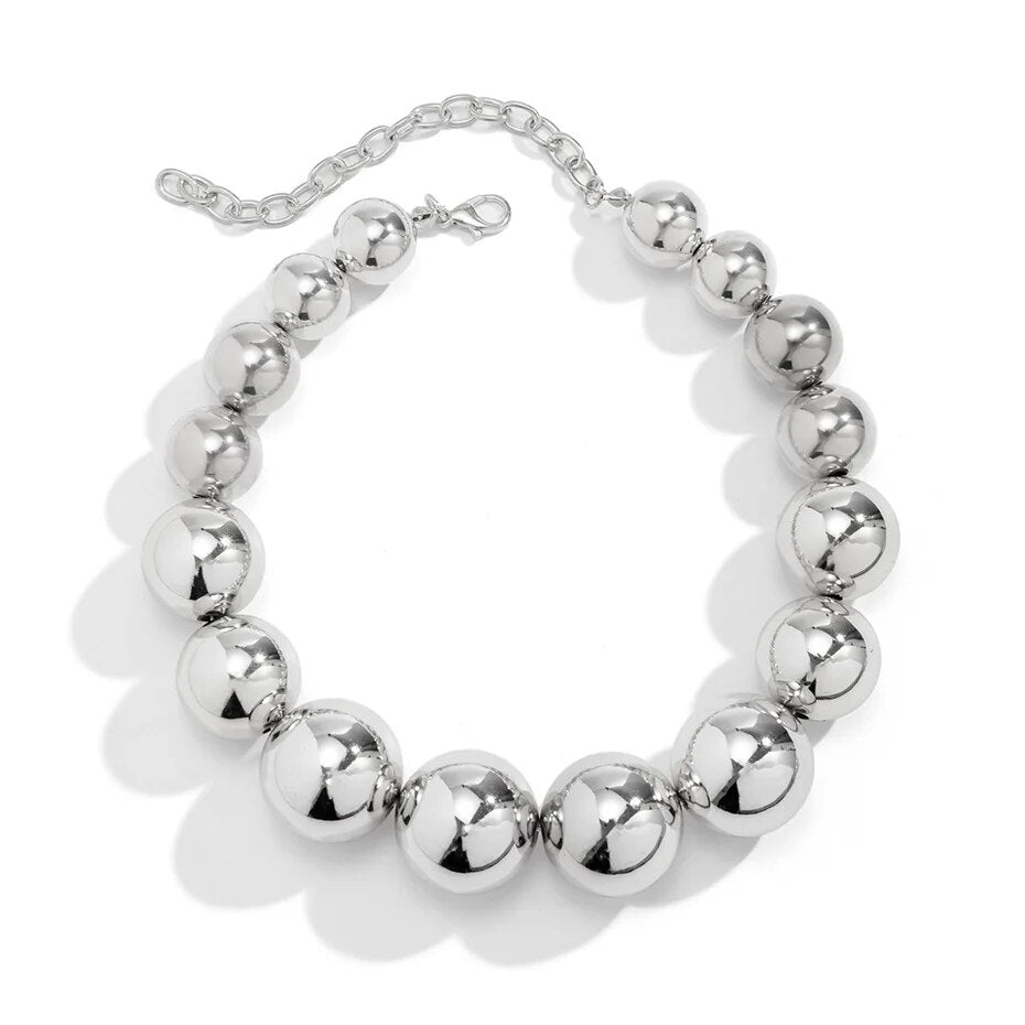 Erin Big Ball Bead Chain Necklace