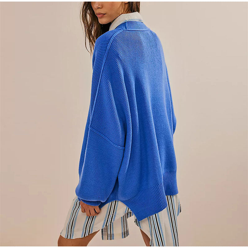 Ella Oversized Slit Knit Women Sweater