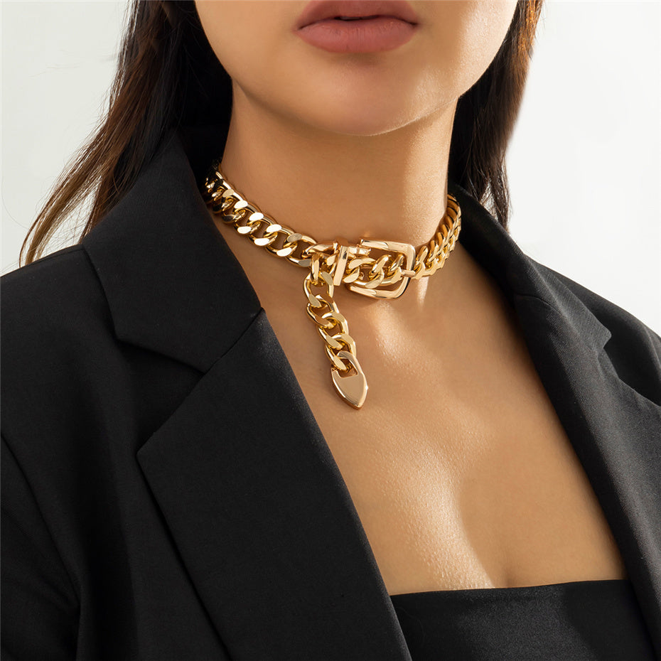 Sylvia Metal Belt Choker Necklace