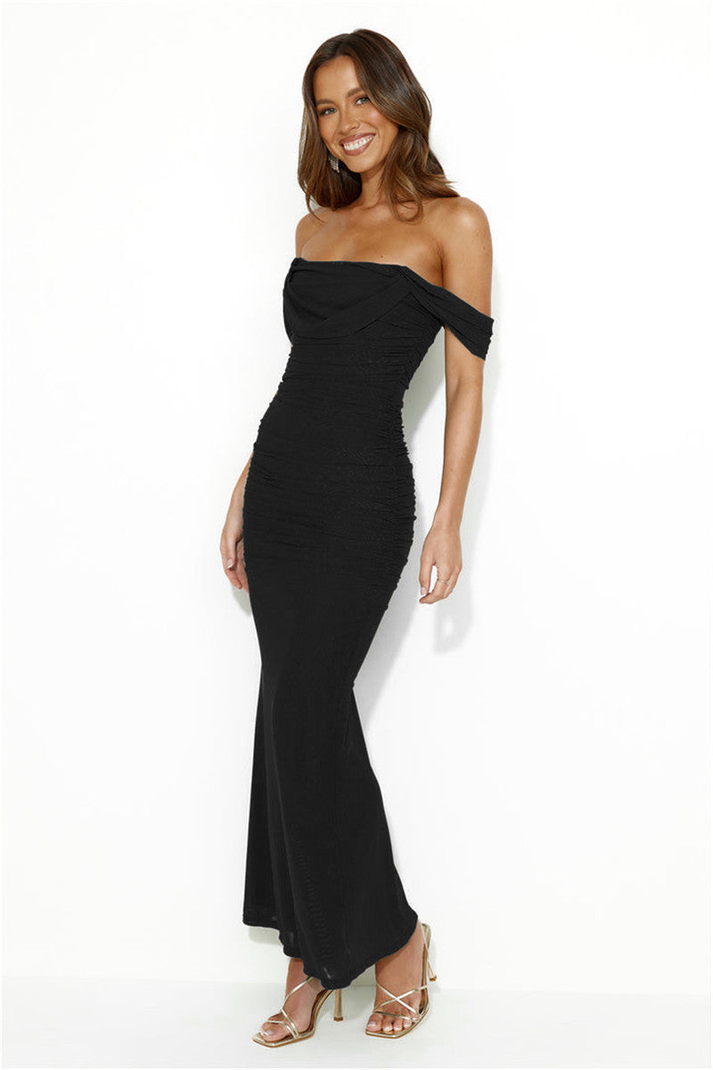 Deborah Off-shoulder Bodycon Maxi Dress