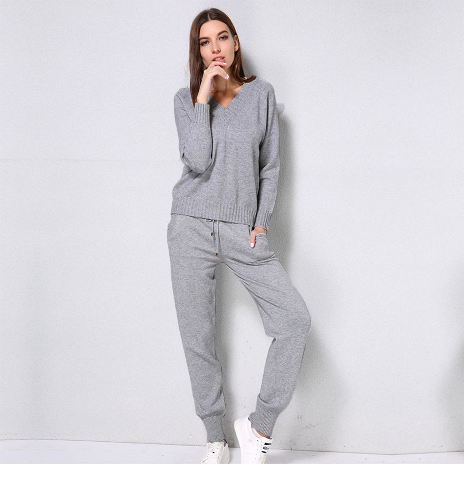 Barbara V Neck Sweater and Harem Pant