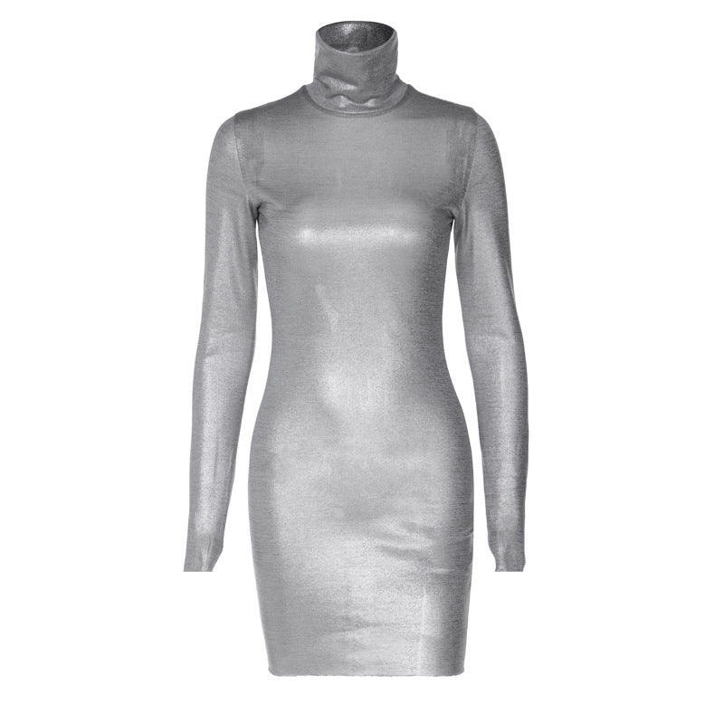 Sylvia Turtleneck Long Sleeve Sexy Mini Dress